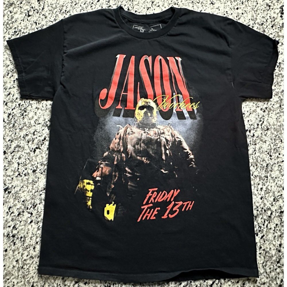 Friday‎ the 13th " Jason Voorhees " Short Sleeve Tee Shirt Black Men's Large